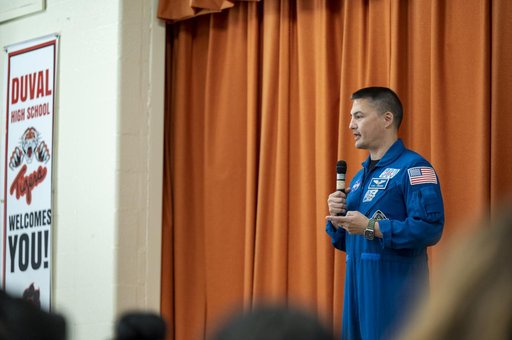 NASA astronaut Kjell Lindgren visits DuVal High School