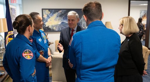 NASA’s SpaceX Crew-5 Astronauts with Agency Leadership