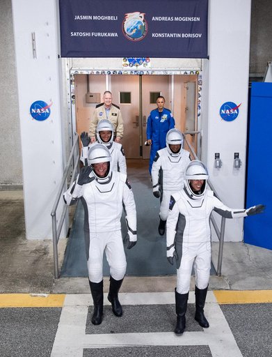 NASA’s SpaceX Crew-7 Crew Walkout