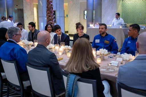 Expedition 69 Crew Arrive at UAE Embassy for Iftar Dinner