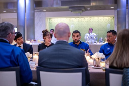 Expedition 69 Crew Arrive at UAE Embassy for Iftar Dinner