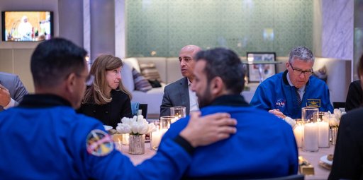 Expedition 69 Crew Arrive at UAE Embassy for Iftar Dinner