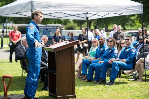 Artemis II Astronauts Participate in Moon Tree Dedication Ceremo