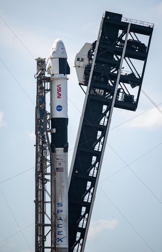 NASA’s SpaceX Crew-9 Falcon 9/Dragon Rollout at Space Launch C