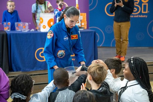 Expedition 70 Postflight visit to Watkins Elementary