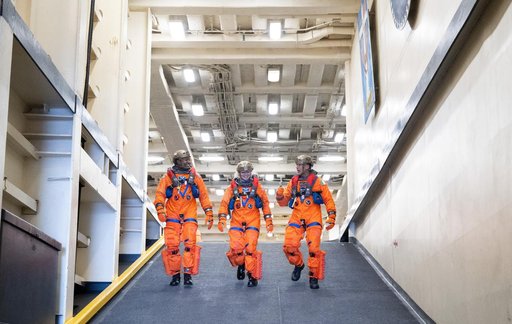 NASA Artemis Undreway Recovery Test 12