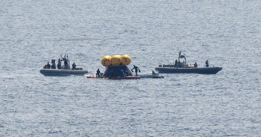 NASA Artemis Undreway Recovery Test 12