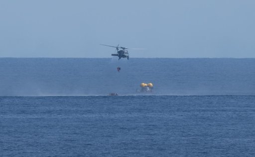 NASA Artemis Undreway Recovery Test 12