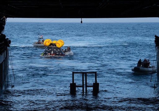 NASA Artemis Undreway Recovery Test 12