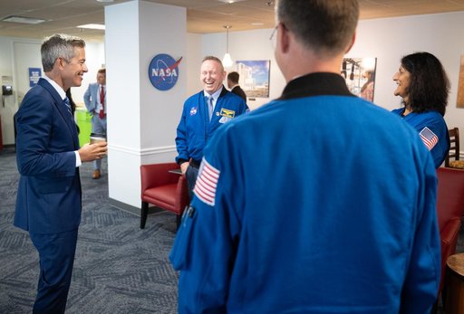Expedition 72 NASA Astronauts with Agency Leadership