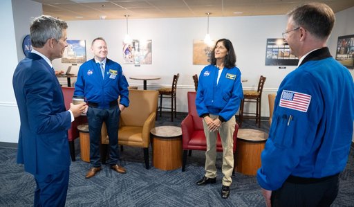 Expedition 72 NASA Astronauts with Agency Leadership