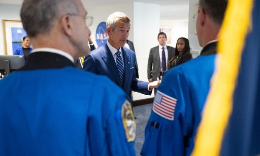 Expedition 72 NASA Astronauts with Agency Leadership