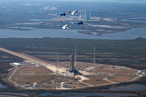 Administrator Isaacman F-5s and USAF Thunderbirds F-16s Flight
