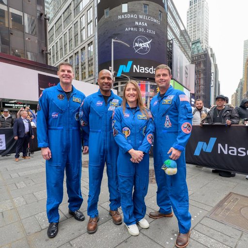 NASA Artemis II Crew Rings Nasdaq Closing Bell