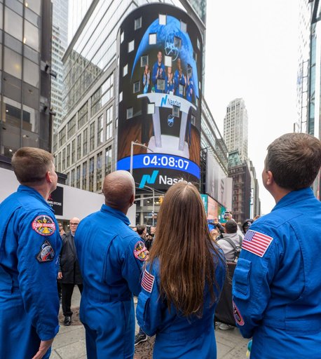 NASA Artemis II Crew Rings Nasdaq Closing Bell