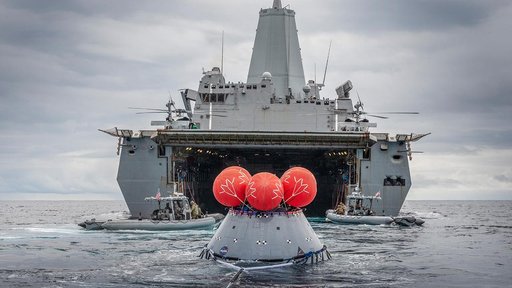 Orion Recovery to the Ship Well Deck