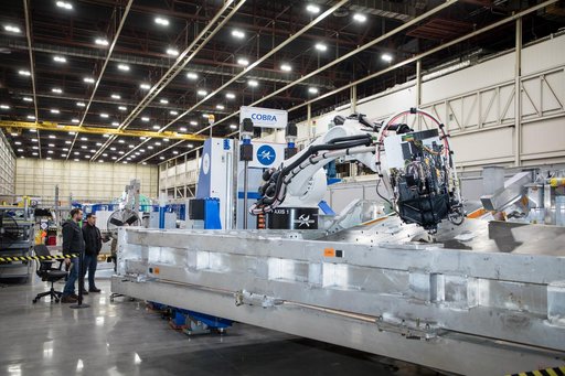 SEG 410 Main Wing, COBRA Drillng Machine, Drilling Lower Wing Sk