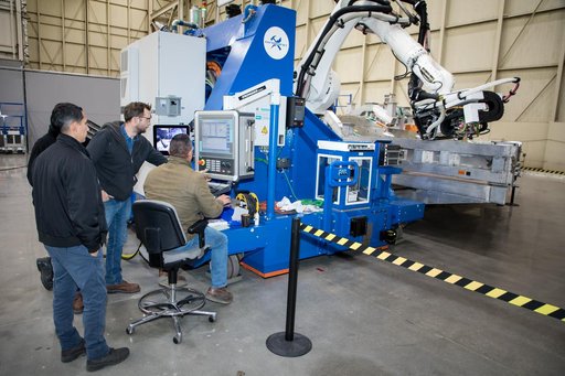 SEG 410 Main Wing, COBRA Drillng Machine, Drilling Lower Wing Sk