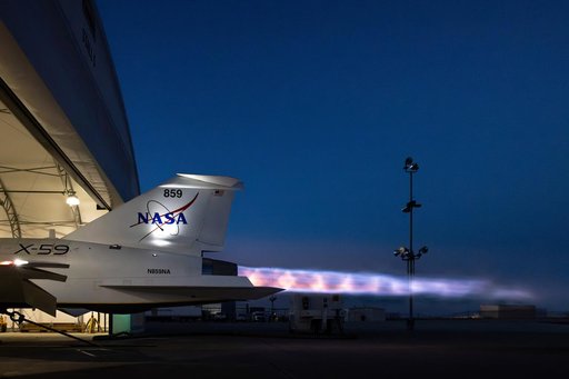 NASA’s X-59 Displays Mach Diamonds at Maximum Afterburner