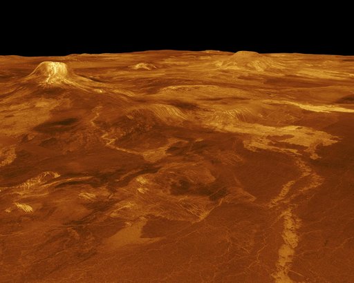 Venus - 3-D Perspective View of Estla Regio