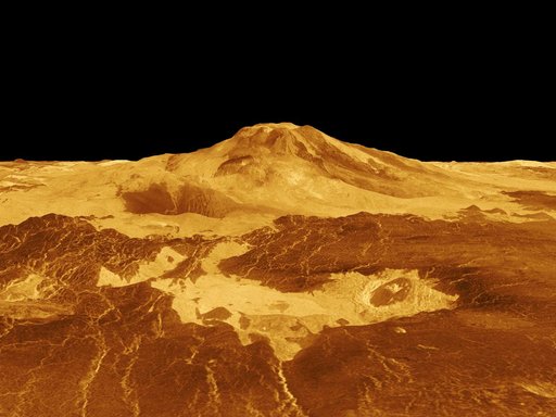 Venus - 3-D Perspective View of Maat Mons