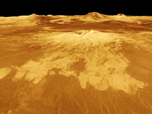 Venus - 3-D Perspective View of Sapas Mons