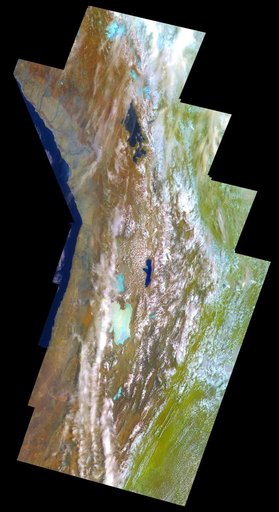 Earth - False Color Mosaic of the Andes