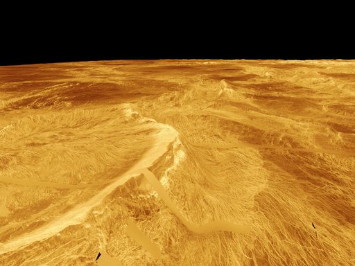 Venus - 3-D Perspective View of Latona Corona and Dali Chasma