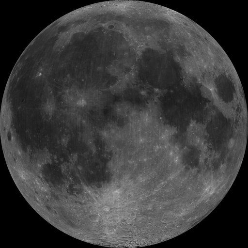 Nearside of Earth's Moon as Seen by the Clementine Spacecraft