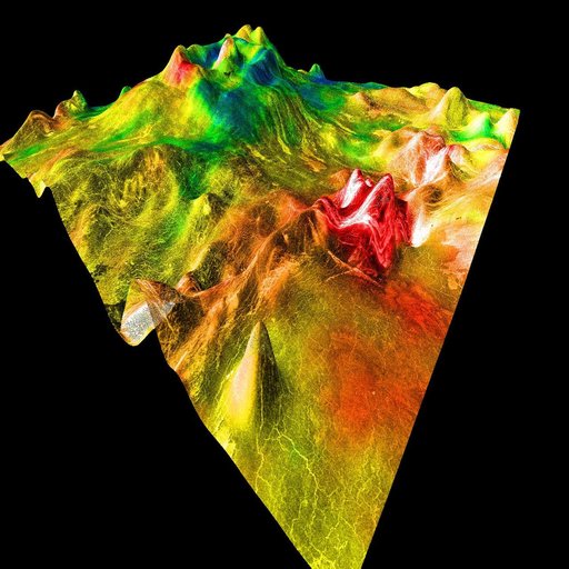 Magellan Perspective View of Ovda Regio, 15° N, 77° E
