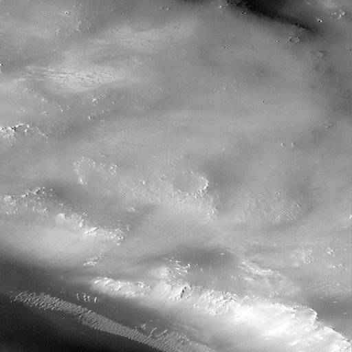 Valley and Surrounding Terrain Adjacent to Schiaparelli Crater - High Resolution Image