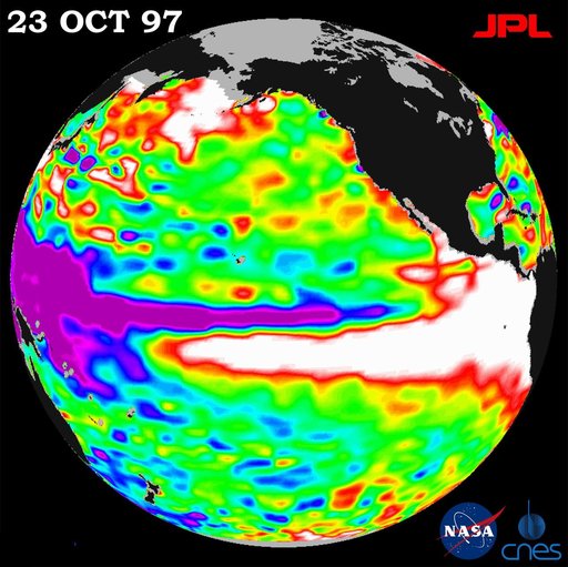 TOPEX/El Niño Watch - October 23, 1997