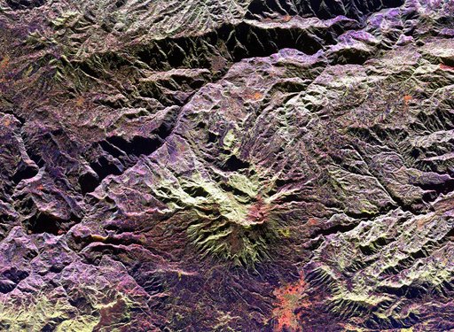 Space Radar Image of Galeras Volcano, Colombia