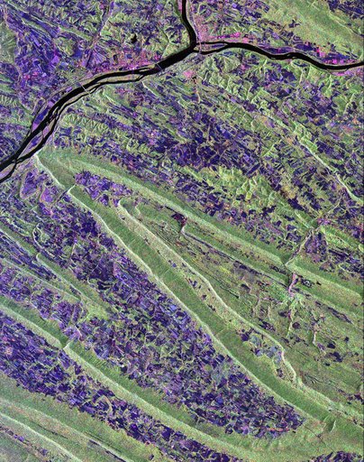 Space Radar Image of Sunbury, Pennsylvania