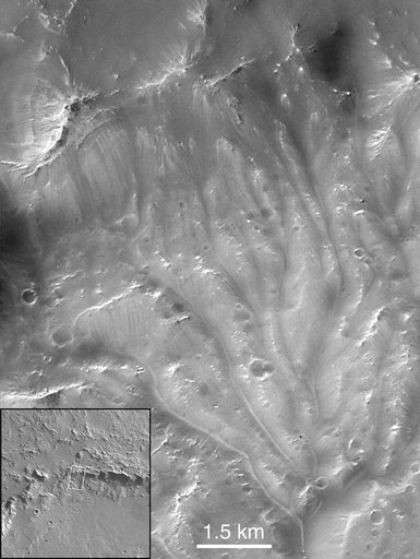 Channels on Bakhuysen Crater Wall