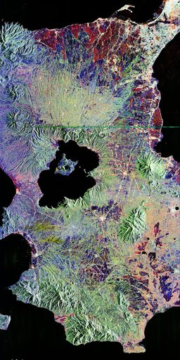 Space Radar Image of Taal Volcano, Philippines