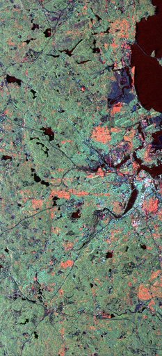 Space Radar Image of Boston, Massachusetts