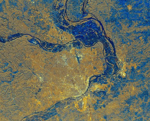 Space Radar Image of St. Louis, Missouri