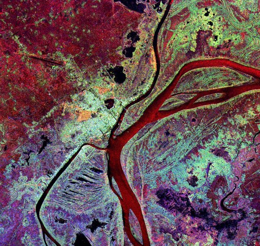 Space Radar Image of Phnom Phen, Cambodia