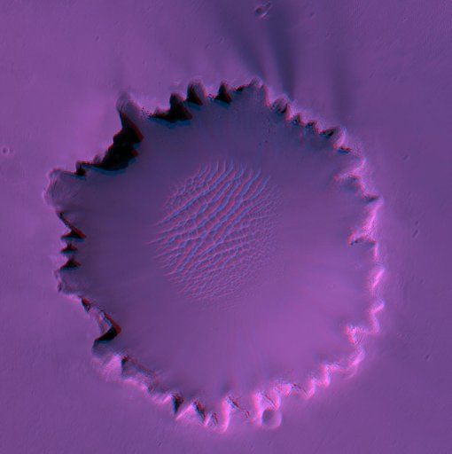 Stereo View of Victoria Crater