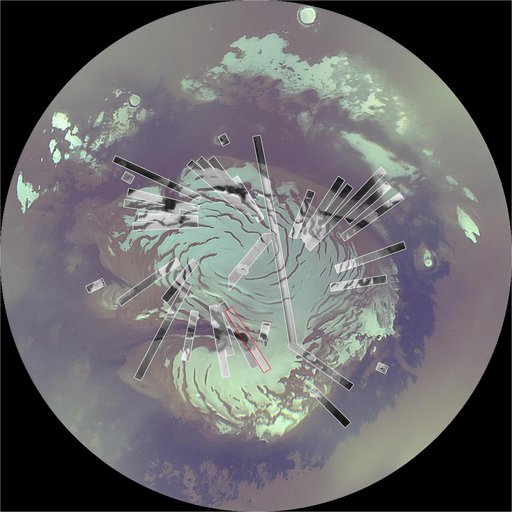 Map of Context Camera North Polar Coverage During Checkout