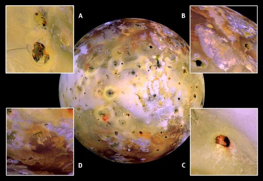 Closeups of Io false color