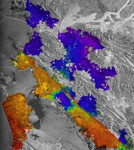 Hayward Fault, California Interferogram