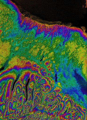 Radar with Color-wrapped Height Fringes, Syracuse and vicinity, New York State