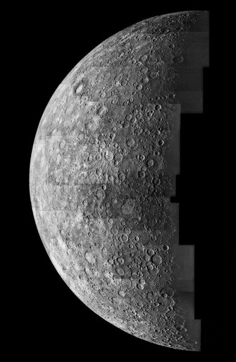 Photomosaic of Mercury - Inbound View