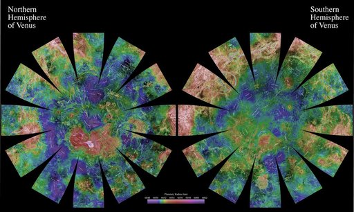 Venus Hemispherical Globes with place names