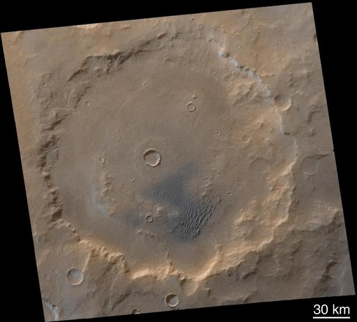 Winter Frosted Dunes in Kaiser Crater