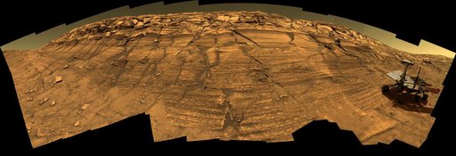 Opportunity on Burns Cliff Simulated