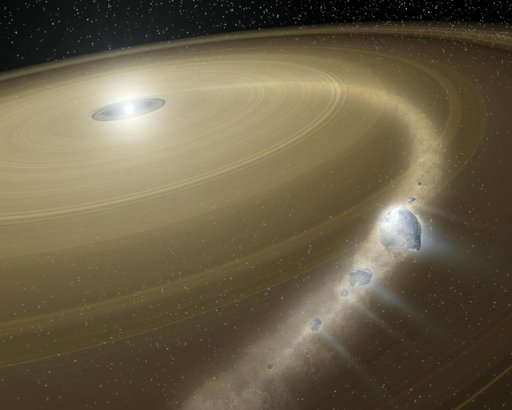 Comet Bites the Dust Around Dead Star  Artist Concept