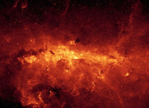 The Milky Way Center Aglow with Dust
